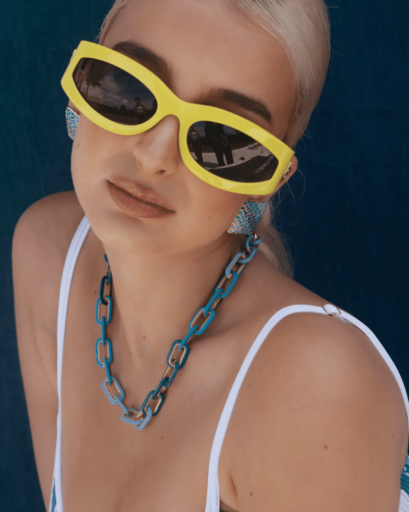 DENIM SQUARED STUDS - Image 4